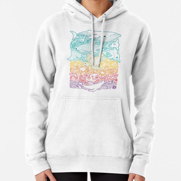 Aquatic Spectrum : Outline Pullover Hoodie