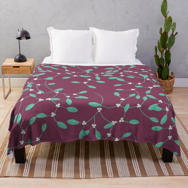 Item preview, Mistletoe Pattern Plum designed and sold by cashewdays.