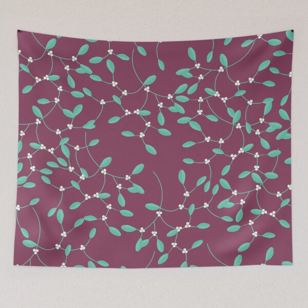 Item preview, Mistletoe Pattern Plum designed and sold by cashewdays.