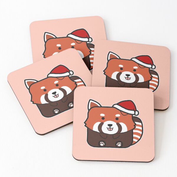 Item preview, Funny Square Red Panda Christmas designed and sold by Luan Huynh.
