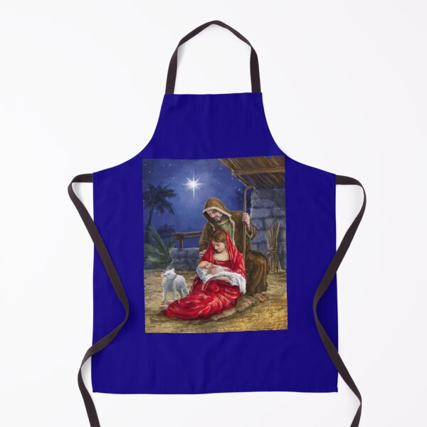 Item preview, Baby Jesus With Mary and Joseph Brightt Star Baby Lamb Blue designed and sold by Rowena Jones.