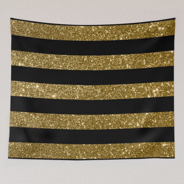 Item preview, Print ONLY - Black and Golden Vintage Large Stripes designed and sold by Gerson Ramos.