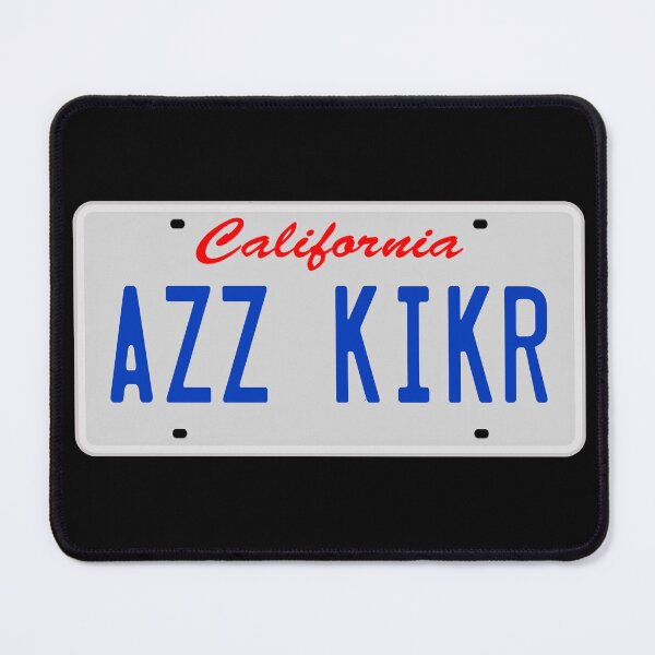 Item preview, AZZ KIKR License Plate designed and sold by everything-shop.