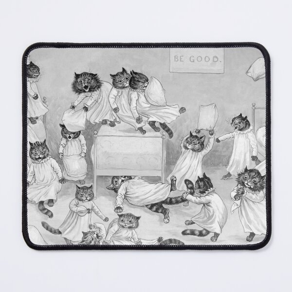 Item preview, Louis Wain - Kitten Pillow Fight designed and sold by TheCurators.