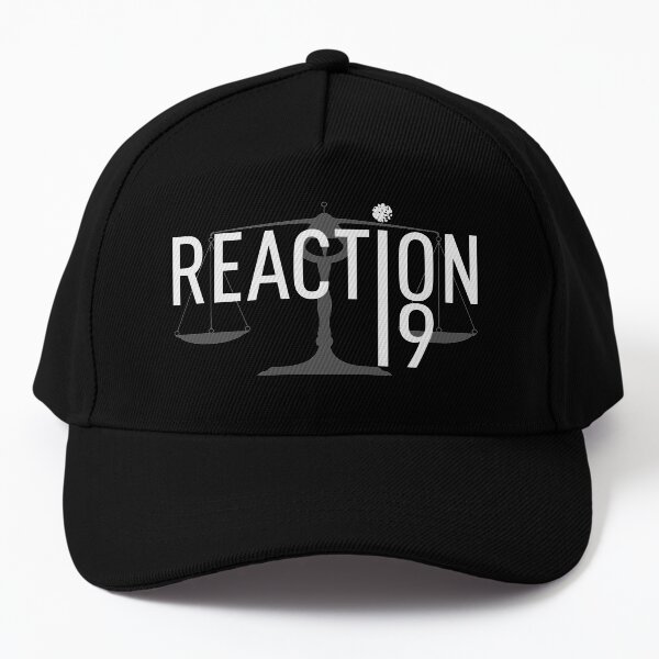 Reaction19 black background Baseball Cap