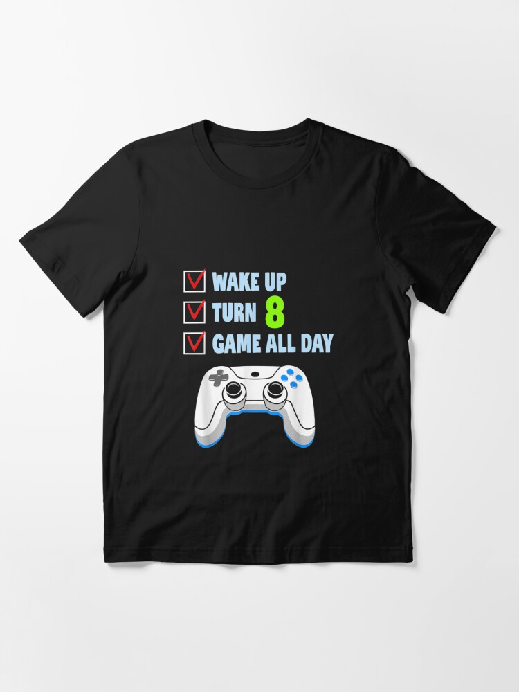 8 Years Old Boy Gamer Birthday Party 8th Birthday Essential T-Shirt for  Sale by JasonNathaya