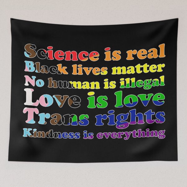 Item preview, Progress Pride Flag Science is real Black lives matter Love is love Trans rights designed and sold by NYXFN.