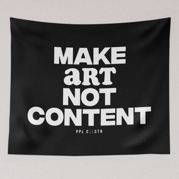 Item preview, Make ART not Content (white) designed and sold by arowefilms.