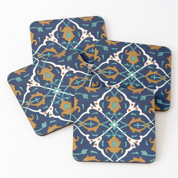 Item preview, Floral decorative ornamental tile pattern designed and sold by hockeng.