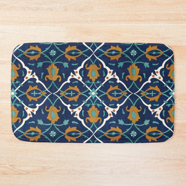 Item preview, Floral decorative ornamental tile pattern designed and sold by hockeng.