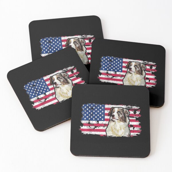 Item preview,  Australian Shepherd American Flag Dog Lovers designed and sold by paudels.