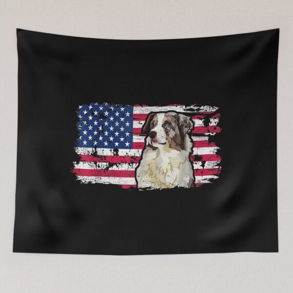 Item preview,  Australian Shepherd American Flag Dog Lovers designed and sold by paudels.