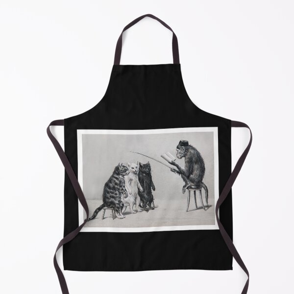 Item preview, Three Cats and a Monkey Professor - Victorian Anthropomorphic Art designed and sold by TheCurators.
