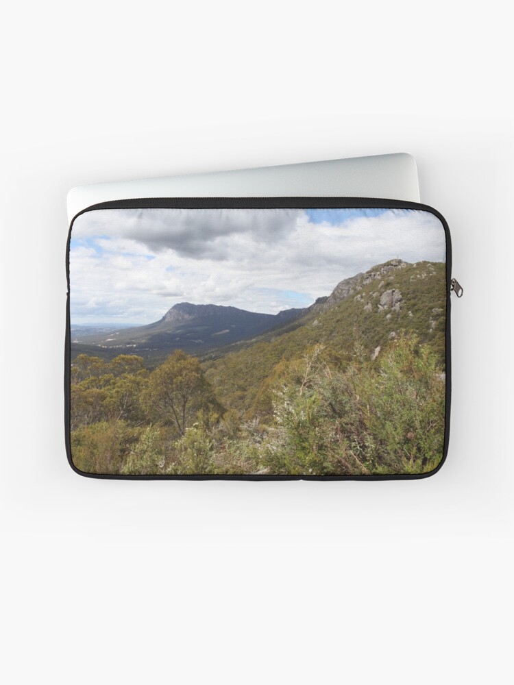 Thumbnail 1 of 2, Laptop Sleeve, Afternoon Light on Mount Roland designed and sold by huntva.