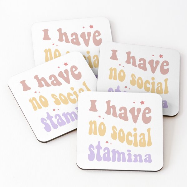Item preview, I have no social stamina typography designed and sold by Morcawork.