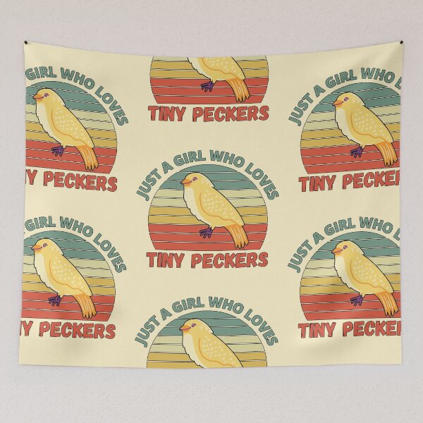 Item preview, Just A Girl Who Loves Tiny Peckers Retro Sunset designed and sold by Meek-Anime.