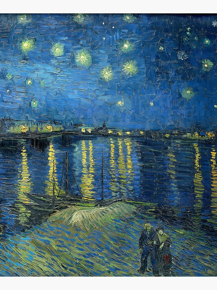 Vincent van Gogh, Fine Art - Bolsa de mano con diseño de noche estrellada  sobre el Ródano