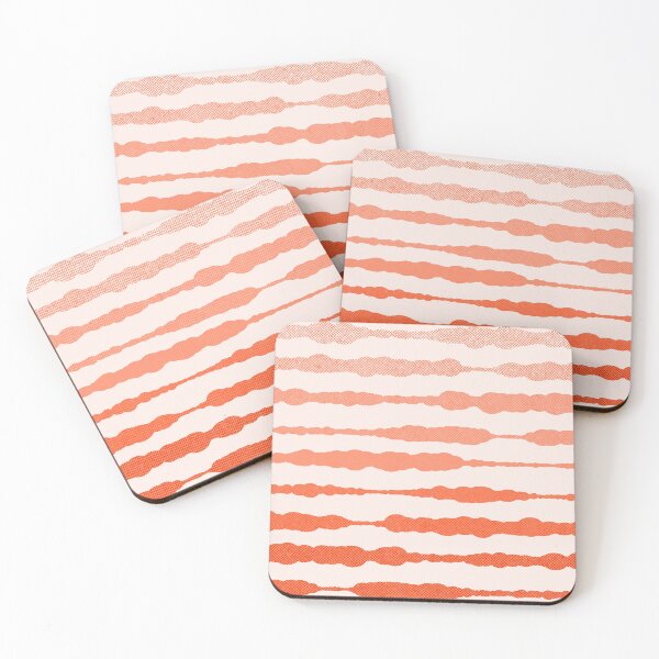 Item preview, Textured Macrame Stripes Gradient Pattern in Coral Orange designed and sold by kierkegaard.