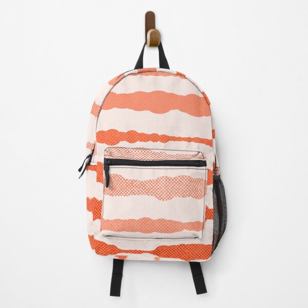 Item preview, Textured Macrame Stripes Gradient Pattern in Coral Orange designed and sold by kierkegaard.