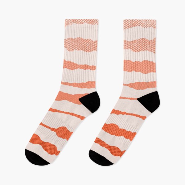 Item preview, Textured Macrame Stripes Gradient Pattern in Coral Orange designed and sold by kierkegaard.