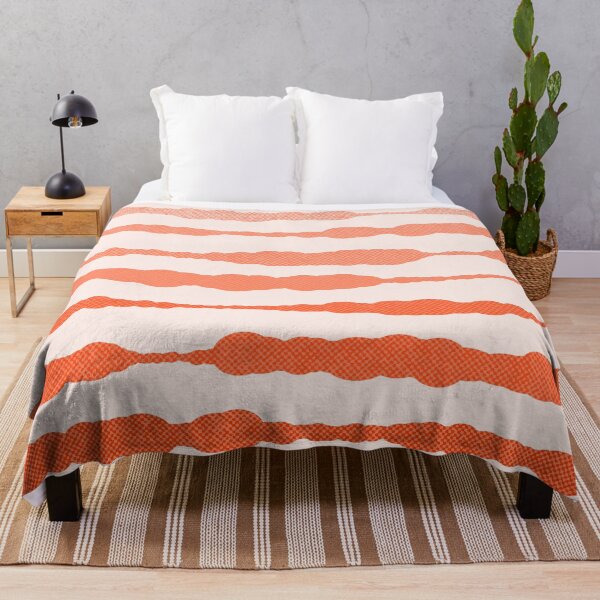 Item preview, Textured Macrame Stripes Gradient Pattern in Coral Orange designed and sold by kierkegaard.