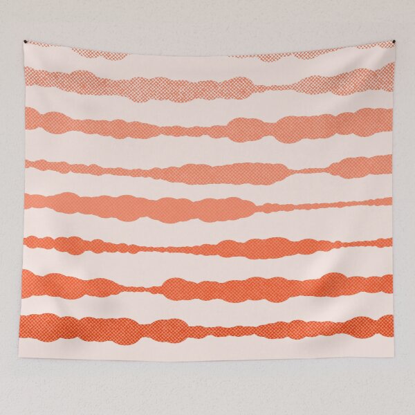 Item preview, Textured Macrame Stripes Gradient Pattern in Coral Orange designed and sold by kierkegaard.