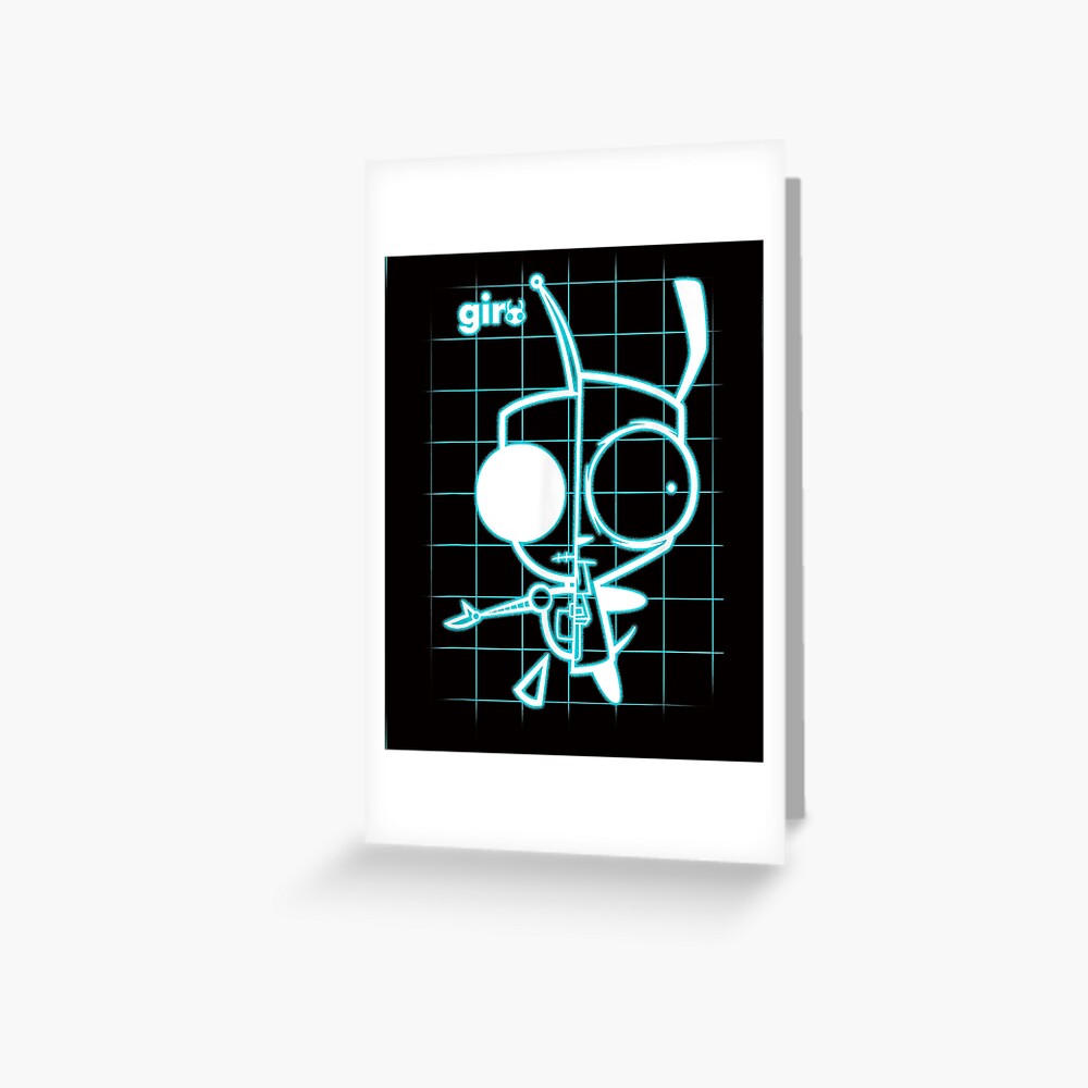 Nickelodeon Invader Zim X Ray Schematic Gir Greeting Card By Elishariddle Redbubble 