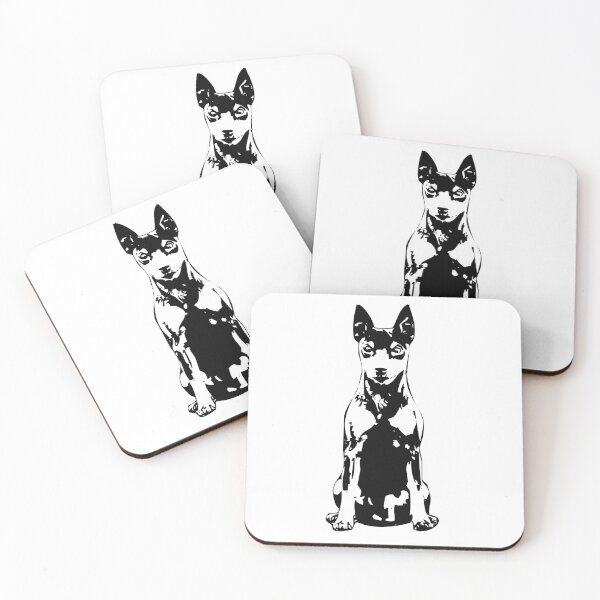 Item preview, Miniature Pinscher Black and Tan Cute Puppy Dog designed and sold by ElegantCat.
