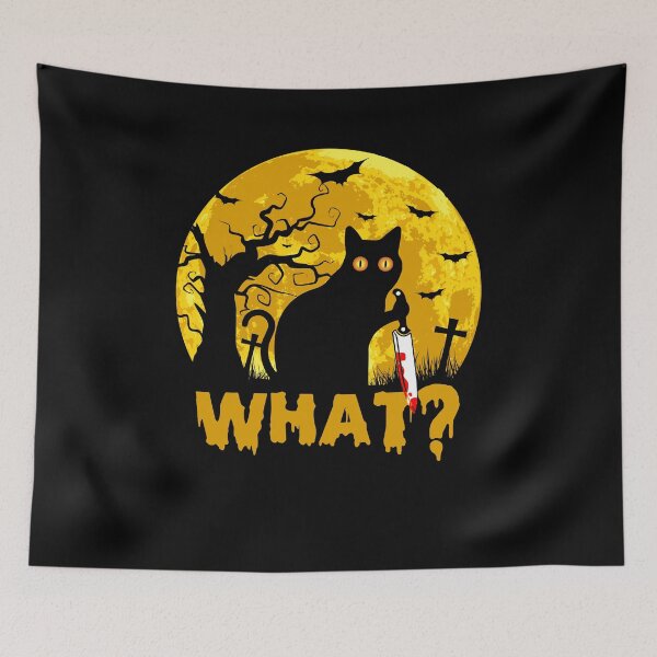 Item preview, Cat What Murderous Black Cat With Knife Halloween Gift designed and sold by alexquang.