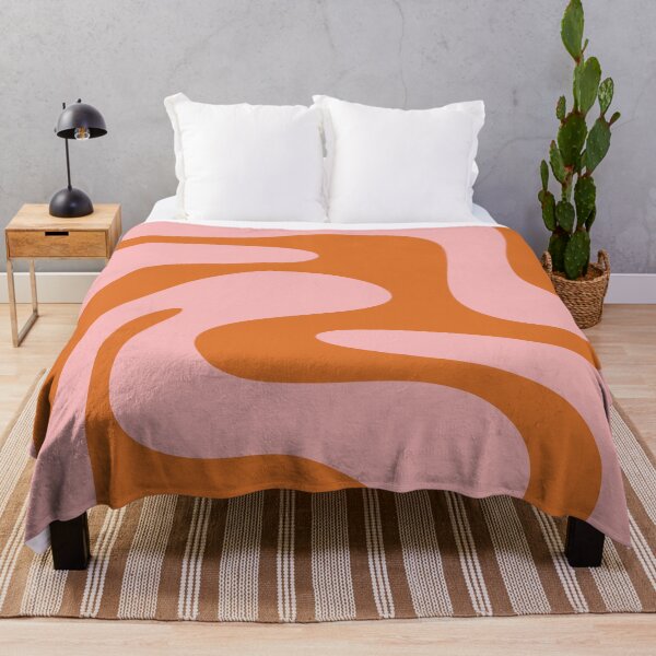 Item preview, Swirly Pink and Orange Retro Modern Abstract designed and sold by kierkegaard.