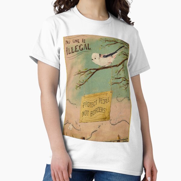 Item preview, Protect people not borders - Pro-migrand bird designed and sold by Loki Propagandart.