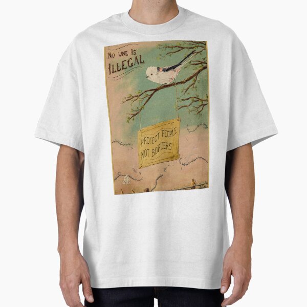 Item preview, Protect people not borders - Pro-migrand bird designed and sold by Loki Propagandart.