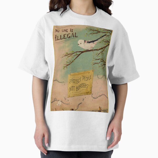 Item preview, Protect people not borders - Pro-migrand bird designed and sold by Loki Propagandart.