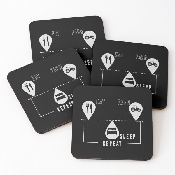 Item preview, Eat Sleep Farm Repeat designed and sold by FridPix.