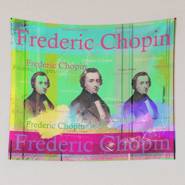 Item preview, French composer, Frederic Chopin, aesthetic portrait designed and sold by Mauswohn.