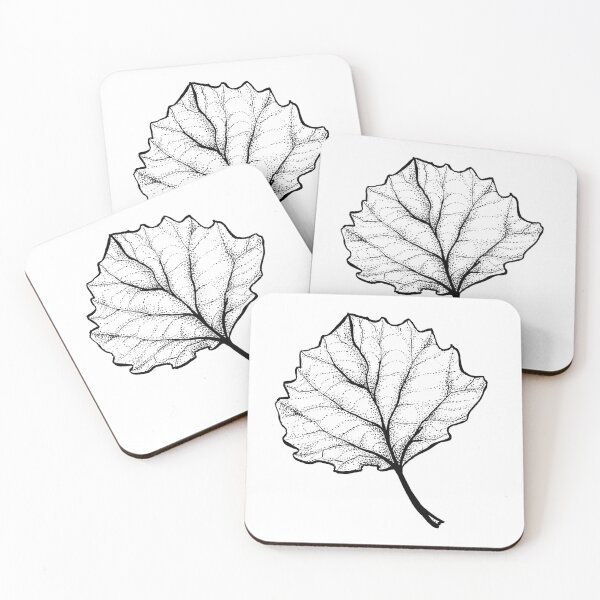 Item preview, Monochrome Leaf Stipple Shaded Ink Drawing designed and sold by Boriana Giormova.