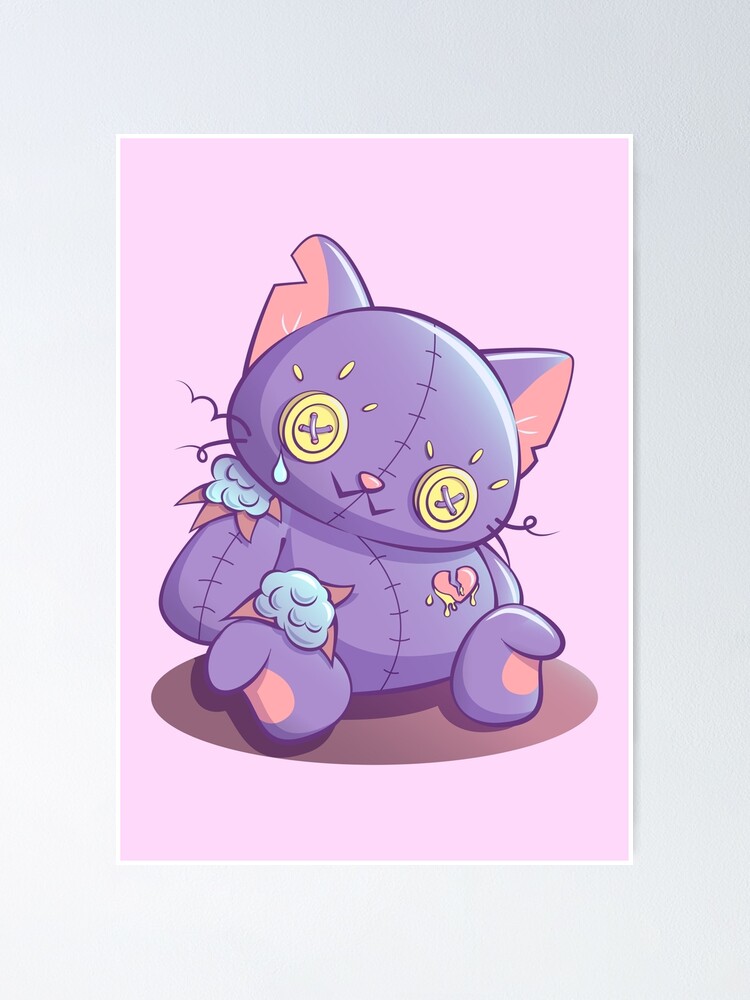 Aesthetic Anime Girl Holographic Sticker 🌌🐱 | Free PNG Sticker