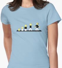 Evolution of lego man Women's Fitted T-Shirt
