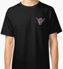 Rainbow Smoke Hang Loose Shaka Sign Classic T-Shirt
