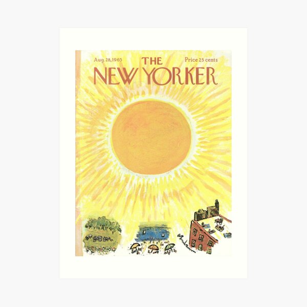 New Yorker Sun Yellow Art Print