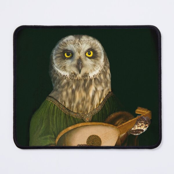 Item preview, Owl Playing the Lute - Composite Painting designed and sold by TheCurators.