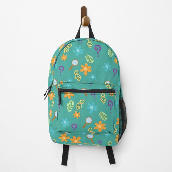 Vista previa del artículo con la obra «Mochila Mystery Inc Pattern (verde azulado)», diseñado y vendido por voicelessdone.