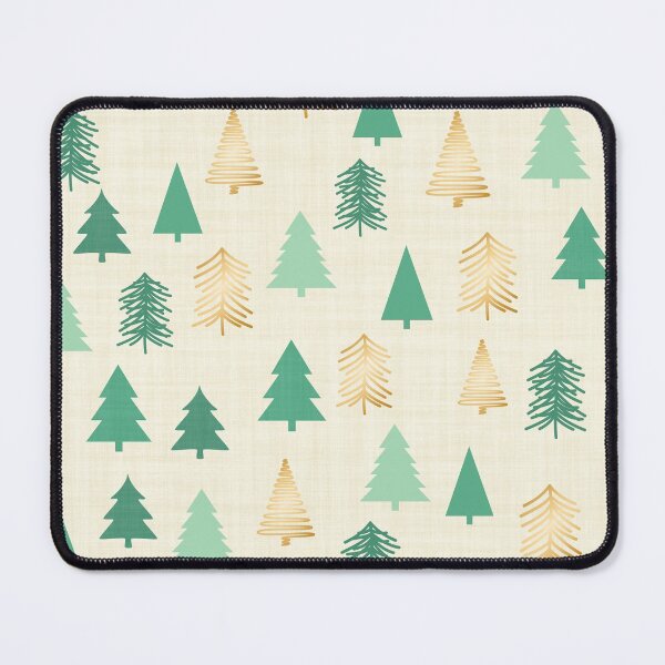 Item preview, Christmas Trees Cream, Green and Gold designed and sold by cashewdays.