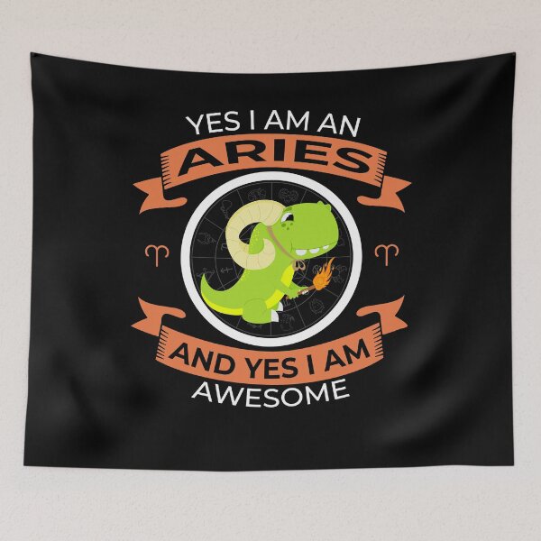Item preview, Cute Aries Zodiac Sign Astrology T-Rex Dinosaur Horoscope designed and sold by RJ-Art.