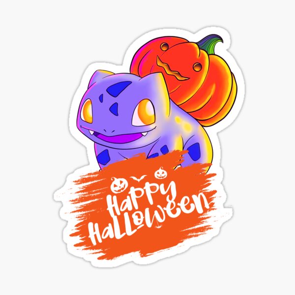 BULBASAUR PUMPKIN HAPPY HALLOWEEN Sticker