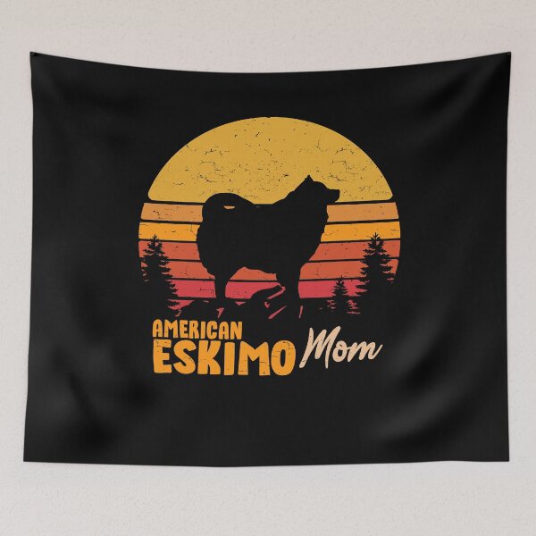 Item preview, American Eskimo Dog Mom Vintage Retro designed and sold by rafaeltto.