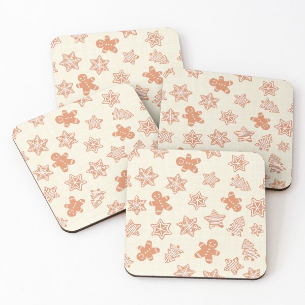 Item preview, Christmas Gingerbread Cookies Cream Linen Effect designed and sold by cashewdays.