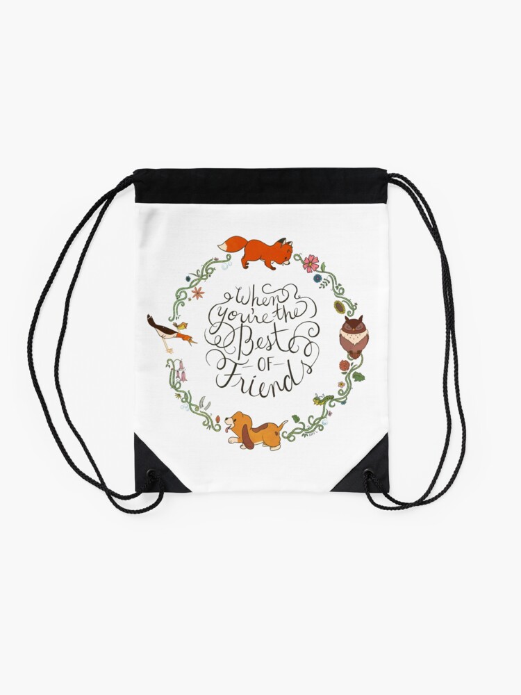 Alternate view of When You're the Best of Friends Drawstring Bag