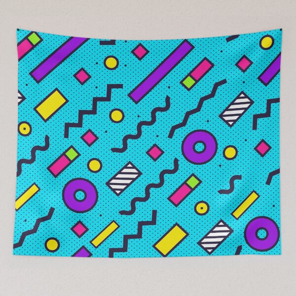 Item preview, 80s Colorful Memphis Vaporwave Pattern designed and sold by designandclouds.