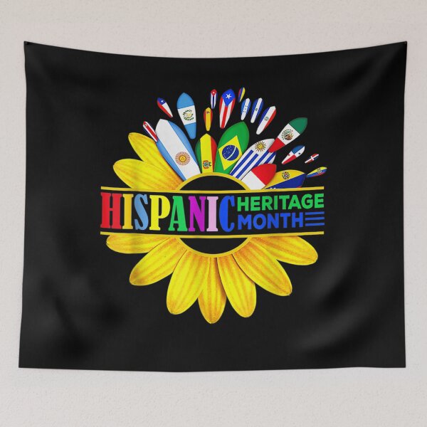 Item preview, Hispanic Heritage Month Latino Countries Flags Sunflower designed and sold by DaiShop.
